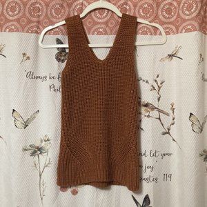 LOFT Women's Knit Double V Neck Sweater Tank Top Size XXSP